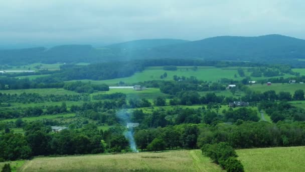 Luftaufnahmen Ackerland Virginia Usa — Stockvideo