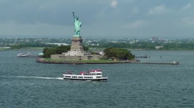Hava New York Özgürlük Anıtı ve gezi Tur feribot