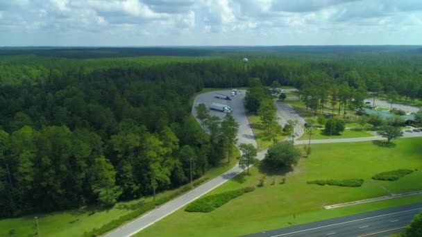 Luchtfoto Alabama Staat Welkom Centrum Snelweg — Stockvideo