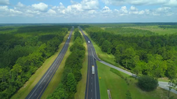 Luchtfoto Beelden Van Snelweg I10 Alabama — Stockvideo