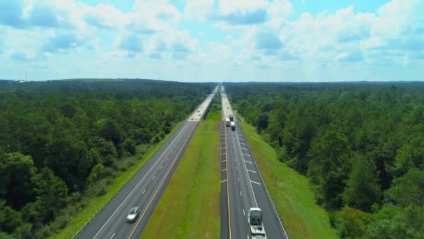 I10 高速公路在佛罗里达和阿拉巴马州之间的州际公路 — 图库视频影像