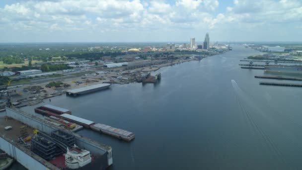 Port industriel port Mobile Alabama images aériennes de drone 