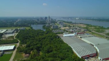 Hava yaklaşım Downtown Baton Rouge Louisiana ABD 