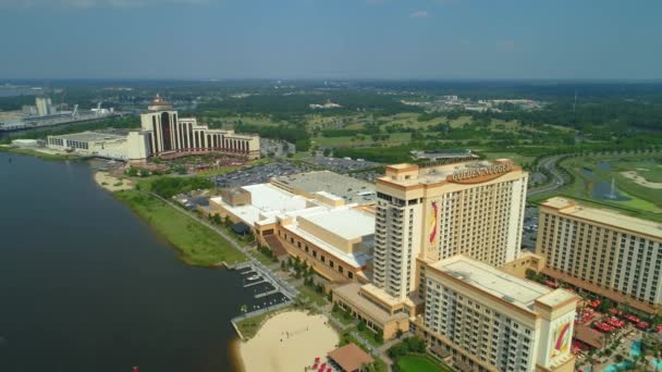 Luchtfoto Casino Resorts Lake Charles Usa — Stockvideo