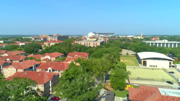 Hukot Leteckých Záběrů Univerzitní Kampus Louisiana State University — Stock video