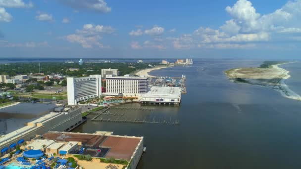 Hukot Leteckých Záběrů Biloxi Mississippi Usa — Stock video