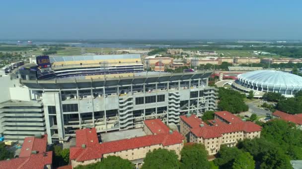 Aereo Drone Video Tiger Stadium Lsu Louisiana State University — Video Stock