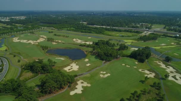 Aerial Golfbana Lake Charles Louisiana Usa — Stockvideo