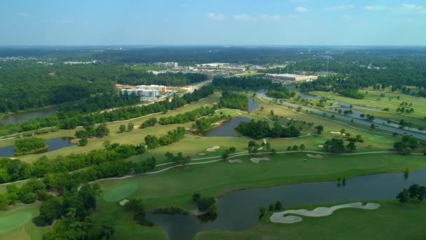 Paisagem Aérea Campo Golfe — Vídeo de Stock