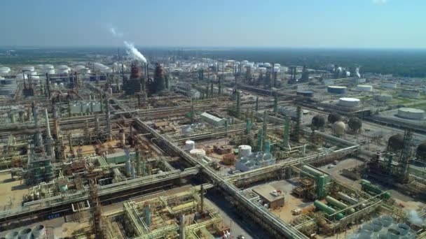 航空检验炼油厂工业厂房 — 图库视频影像