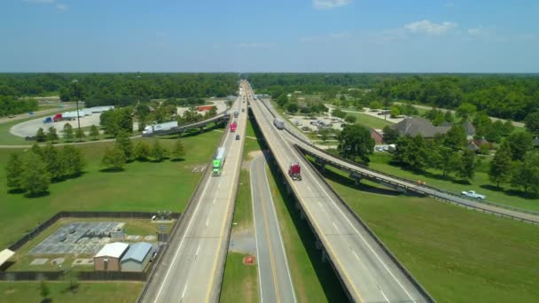 Vue aérienne d'Atchafalaya Louisiane et centre d'accueil 4k  