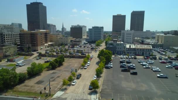 Aerial Video Downtown Baton Rouge Stad Scen — Stockvideo