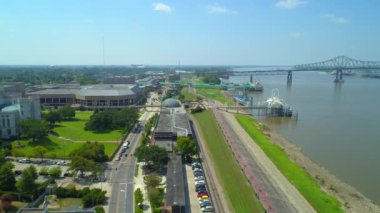 Mississippi Nehri Baton Rouge Louisiana üzerinde hava video otoyol I10