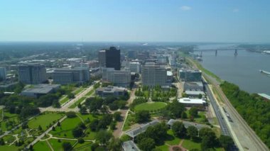 Mississippi Nehri Baton Rouge Louisiana üzerinde hava video otoyol I10