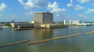 Mississippi Nehri Baton Rouge Louisiana üzerinde hava video otoyol I10