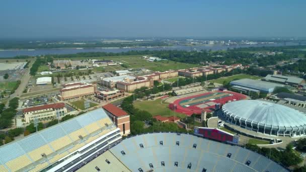 Filmagens Drone Lsu College Campus — Vídeo de Stock