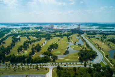 Lake Charles Louisiana hava dron görüntü