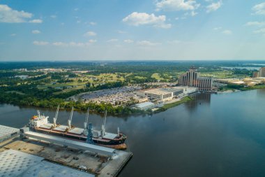 Lake Charles Louisiana hava dron görüntü