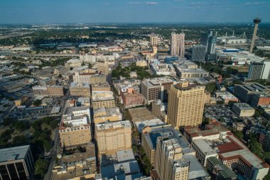 Hava uçak atış Downtown San Antonio sahnenin şehir