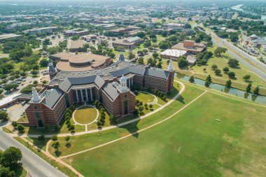 Aerial image Waco Texas Baylor University college campus clipart