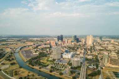 Aerial photo Downtown Fort Worth Texas USA clipart
