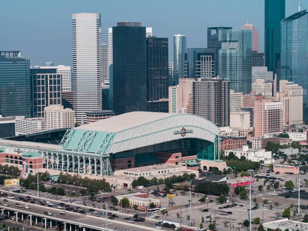 Foto Drone Aereo Del Minute Maid Stadium Houston Texas Usa — Foto Stock