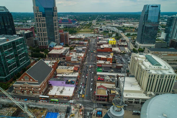 Foto Aérea Dron Broadway Nashville Tennessee — Foto de Stock