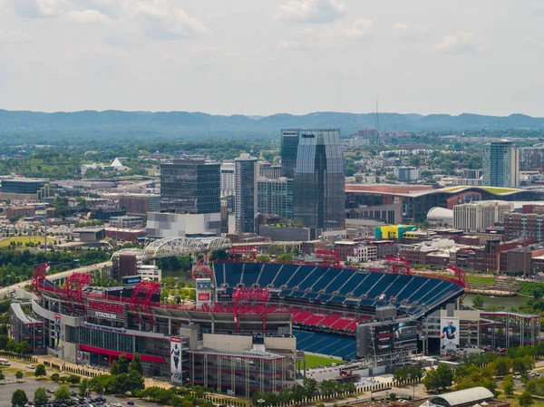 Aerial Drone Image Nissan Stadium Urheiluareena Nashville Tennessee Yhdysvallat — kuvapankkivalokuva