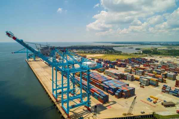 Imagem Drone Aéreo Port Alabama Mobile — Fotografia de Stock