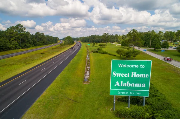 Imagem Aérea Bem Vindo Sweet Home Alabama — Fotografia de Stock