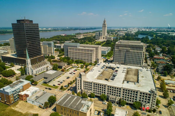 Aerial Bild Downtown Baton Rouge Louisiana Inga Logotyper — Stockfoto
