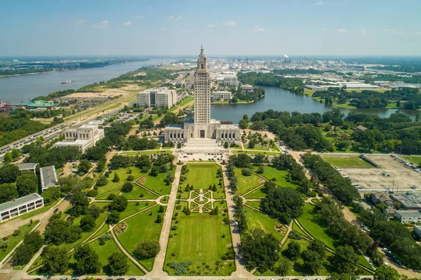 Foto Letecké Dron State Capitol Park Baton Rouge Louisiana — Stock fotografie