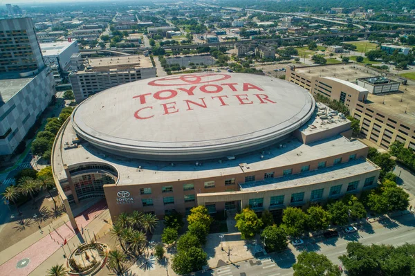 Imagem Drone Aéreo Toyota Center Houston Texas Eua — Fotografia de Stock