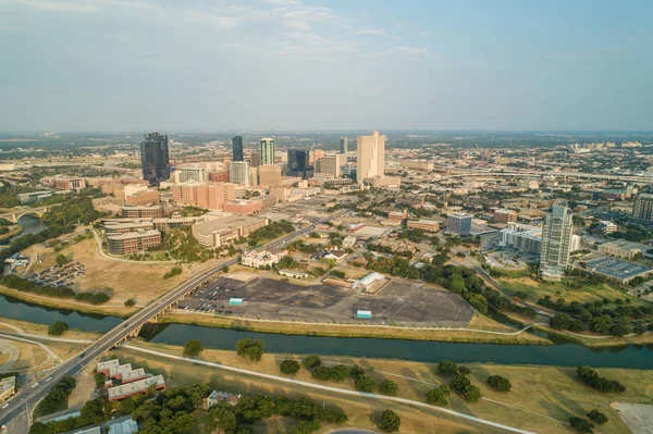 Antenowe Drone Obrazu Fort Worth Texas — Zdjęcie stockowe