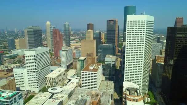 空中城市游览休斯敦得克萨斯 — 图库视频影像