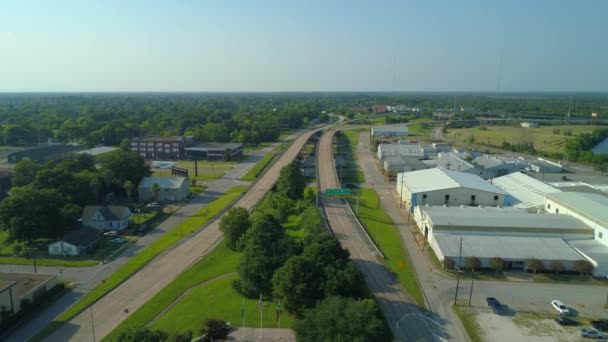 Havadan Görüntüleri Otoyol Beaumont Texas — Stok video