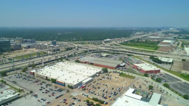 Luchtfoto Video Sam Houston Expressway Katy I10 — Stockvideo