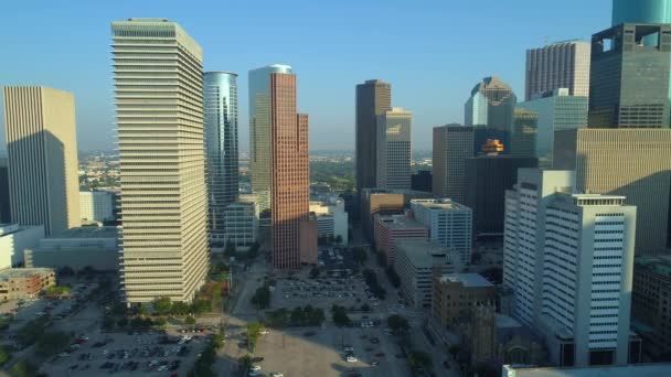 Drone Sköt Houston 24P — Stockvideo