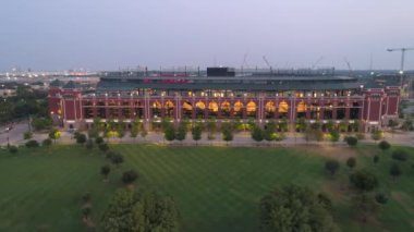 Arlington, Texas, ABD At&t Stadyumu'nun havadan görünümü