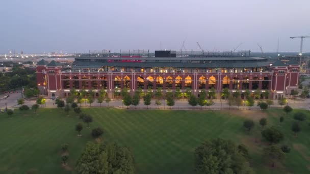美国德克萨斯州阿灵顿体育场的鸟瞰图 — 图库视频影像