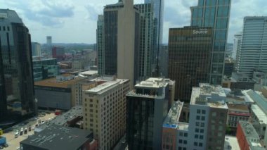 Nashville cityscape, Tennessee, ABD havadan görünümü