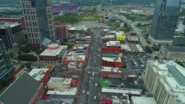 Luchtfoto Van Nashville Skyline Tennessee Verenigde Staten — Stockvideo