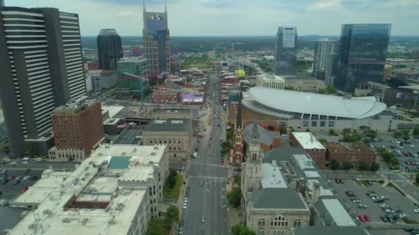 Luchtfoto Van Nashville Skyline Tennessee Verenigde Staten — Stockvideo