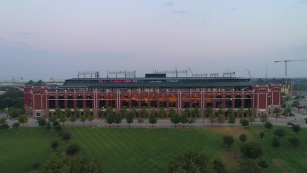 Widok Lotu Ptaka Świata Życia Park Stadium Arlington Teksas Stany — Wideo stockowe