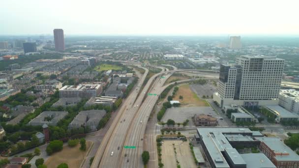 Vista Aérea Autopistas Dallas Texas — Vídeo de stock