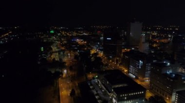 Hava gece dron görüntüleri Memphis Tennessee