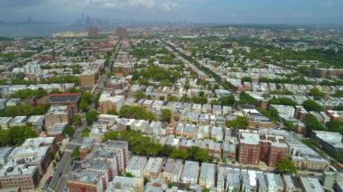 Brooklyn havadan görünümü yaz, New York, ABD 