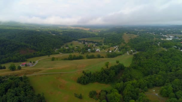 Aerial Mountain Landscape Virginia Wytheville — Stock Video