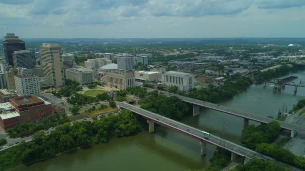 Пташиного Польоту Нешвілл Міський Пейзаж Теннессі Сша — стокове відео