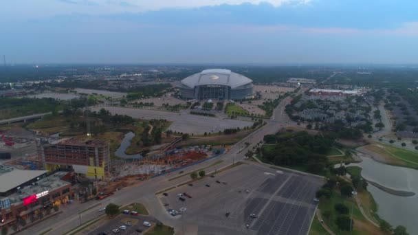 Αεροφωτογραφία Του Stadium Στο Arlington Τέξας Ηπα — Αρχείο Βίντεο